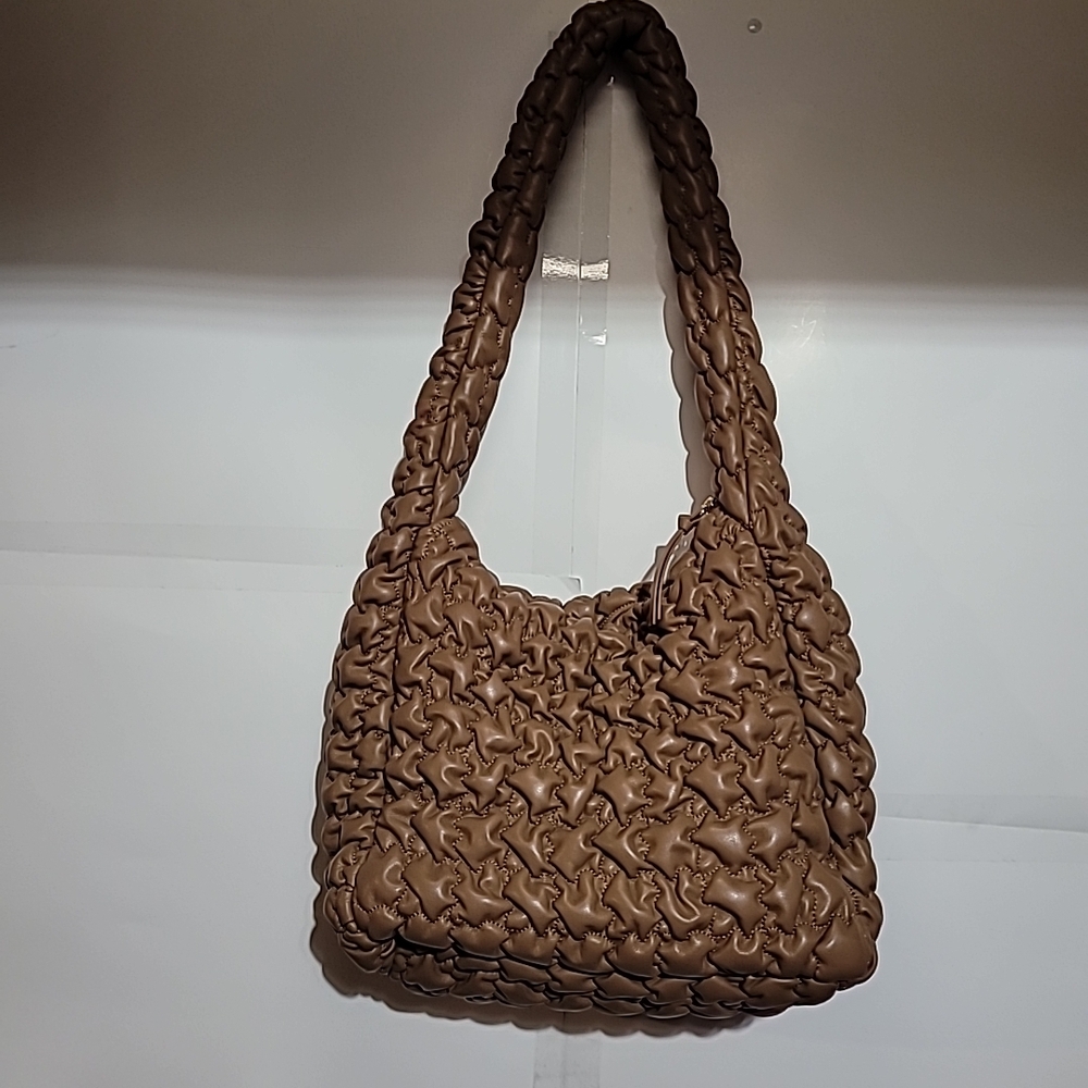 Brown Quilted Women's Bag